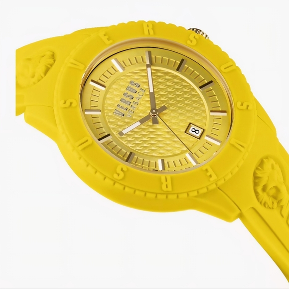 #600 Versus Versace Sunshine YELLOW and Gold Watch main image 4